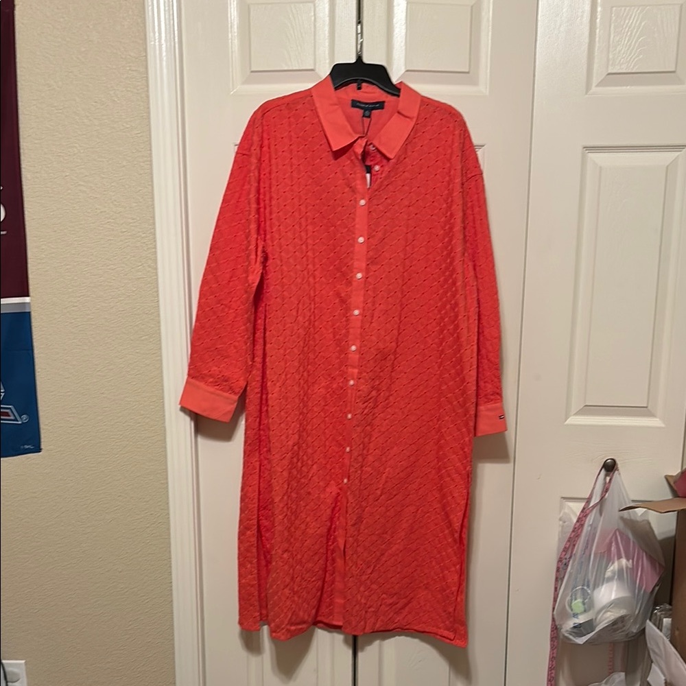 Tommy Hilfiger Coral Button-Up Dress
